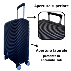 coprivaligia trolley elasticizzato antipolvere colore carbonio
