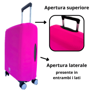 coprivaligia trolley elasticizzato antipolvere colore fucsia