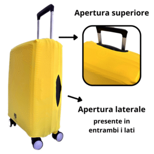 coprivaligia trolley elasticizzato antipolvere colore giallo