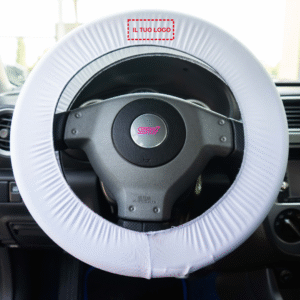 Coprivolante auto elasticizzato a fascia colore bianco foto il tuo logo marchio federico baccan