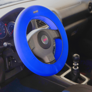 Coprivolante automobile elasticizzato colore blu