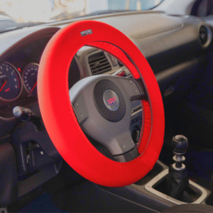 Coprivolante auto elasticizzato a fascia colore rosso foto principale marchio federico baccan