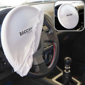 Coprivolante automobile elasticizzato colore bianco