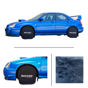 Kit copriruota copricerchio automobile in tessuto impermeabile colore nero marchio Federico Baccan