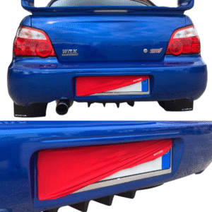 Kit copri targa auto elasticizzato colore rosso marchio Federico Baccan