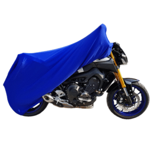 Telo coprimoto su misura yamagha mt09 marchio Federico Baccan colore blu sport