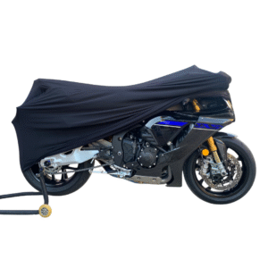 Telo copri moto su misura yamaha r1m marchio Federico Baccan colore nero