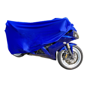 Telo coprimoto su misura da interno yamaha yzf r6 marchio Federico Baccan colore blu
