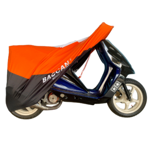 Telo copriscooter malagutti phantom f12 colore nero arancione bianco marchio Federico Baccan