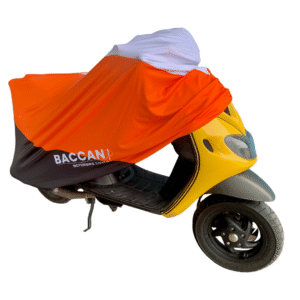 Telo copriscooter piaggio zip colore nero arancione bianco marchio Federico Baccan