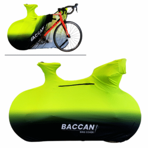 telo copribici da corsa universale elasticizzato da interno Federico Baccan design nero e giallo fluo