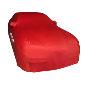 Telo copriauto su misura alfa romeo giulia quadrifoglio vista frontale marchio federico baccan