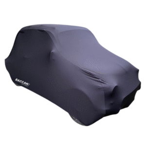 Telo copriauto su misura fiat 500 vista frontale marchio federico baccan