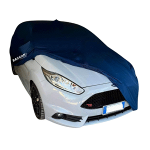 Telo copriauto su misura ford fiesta st vista frontale mezza scoperta marchio federico baccan