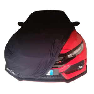 Telo copriauto su misura honda civik type r fk8 vista fontale mezza scoperta marchio federico baccan