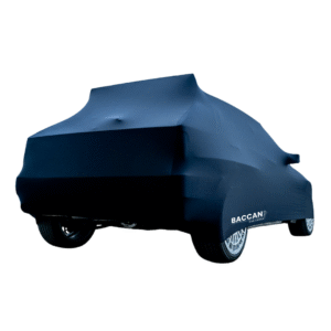 Telo copriauto su misura lancia delta evoluzione vista posteriore marchio federico baccan