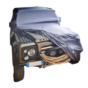 telo copriauto land rover defender su misura da interno Federico Baccan