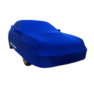 Telo copriauto su misura subaru impreza wrx sti 2001 2002 vista frontale e di lato marchio federico baccan