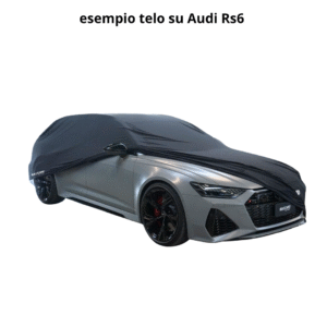 Telo copriauto universale station wagon vista frontale mezza scoperta audi rs6 marchio federico baccan