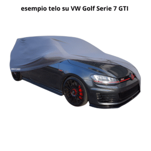 Telo copriauto universale station wagon vista frontale mezza scoperta telo grigio marchio federico baccan