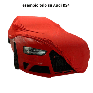 Telo copriauto universale station wagon vista frontale mezza scoperta telo rosso marchio federico baccan