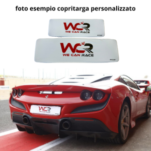 Copritarga Auto Elasticizzato (2pz) colore bianco , foto esempio 1, marchio Federico Baccan
