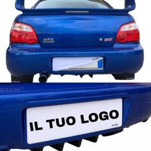 Copritarga Auto Elasticizzato (2pz) colore rosso , il tuo logo, marchio Federico Baccan