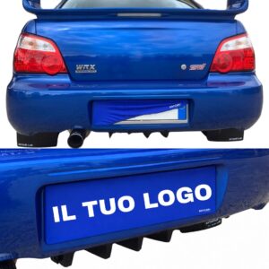 Copritarga Auto Elasticizzato (2pz) colore rosso , il tuo logo, marchio Federico Baccan