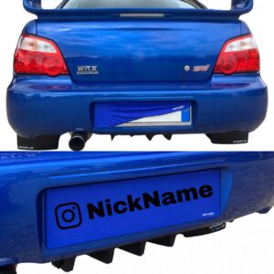 Copritarga Auto Elasticizzato (2pz) colore blu , nickname social nero , marchio Federico Baccan