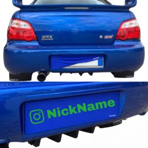 Copritarga Auto Elasticizzato (2pz) colore blu , nickname social verde , marchio Federico Baccan