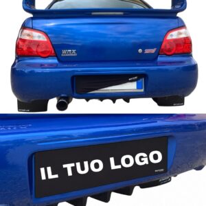 Copritarga Auto Elasticizzato (2pz) colore rosso , il tuo logo, marchio Federico Baccan