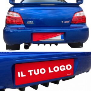 Copritarga Auto Elasticizzato (2pz) colore rosso , il tuo logo, marchio Federico Baccan